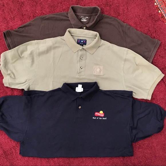 Lot Of Three Mens Polo Shirts Size Xl 